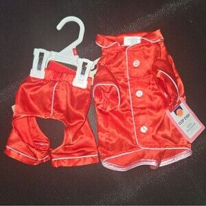 Top Paw Red Satin Dog Pajamas XS